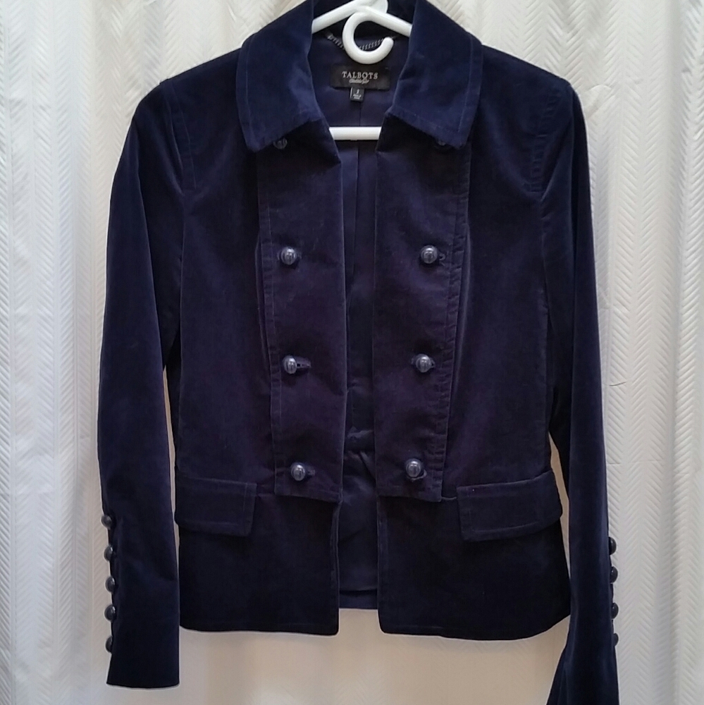 **SOLD** Talbots Navy Velvet Blazer Size 2